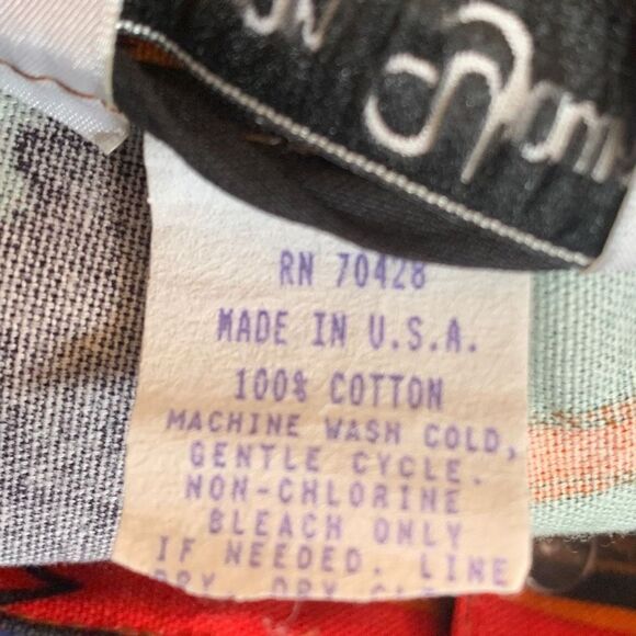 Vintage Sharon Young Shorts Tailored High Waisted Native American Folk Art Mom - Picture 10 of 11